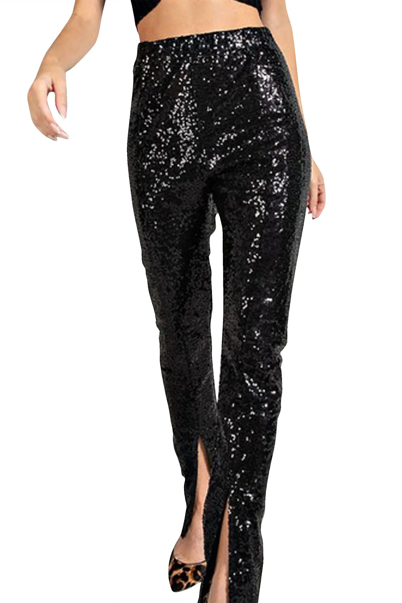 Black Sequin Pants